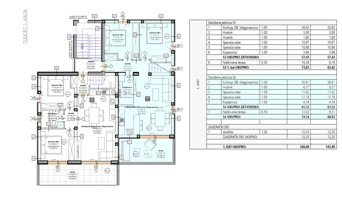 Vodice - appartamento su due livelli s4 con terrazza sul tetto a 750 m dalla spiaggia