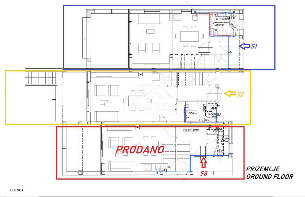 Vodice- **NOVOGRADNJA** appartamenti su due piani con giardino, a 300 m dalla spiaggia