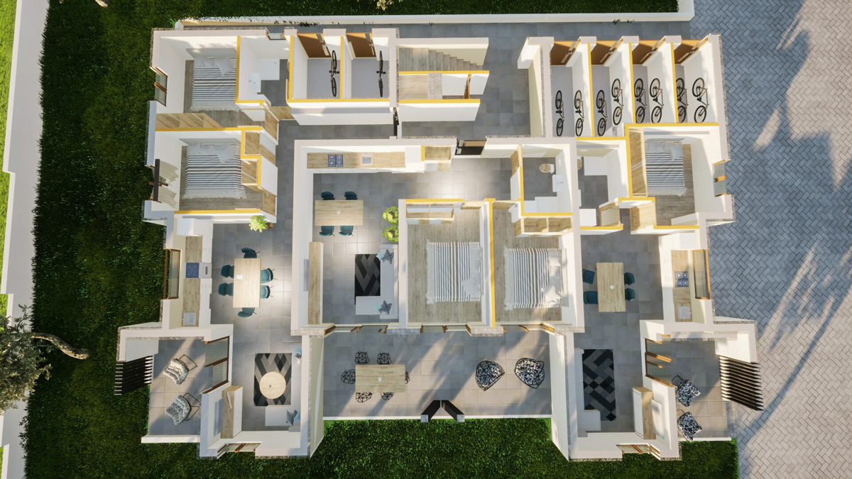 Vodice -*NUOVA COSTRUZIONE* Appartamento S3 con giardino, 500 m dal centro