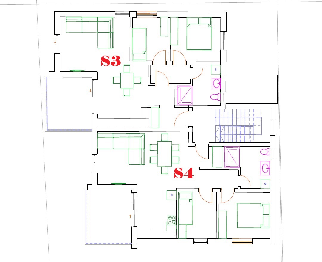 Brodarica - Appartamento S3 con vista sul mare, 1° piano