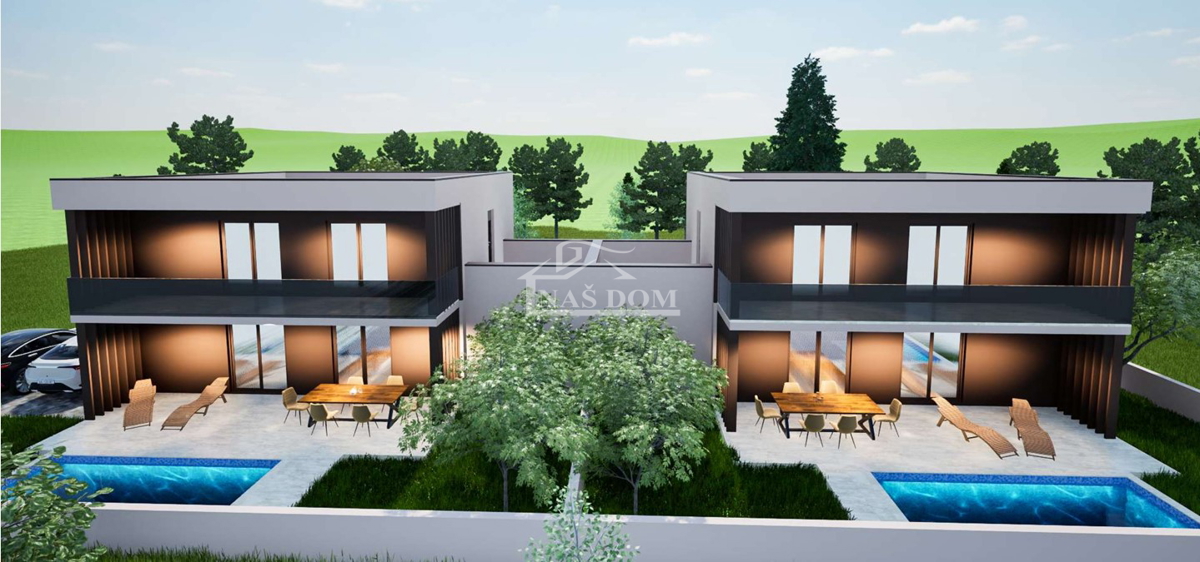 Vodice - **NUOVA COSTRUZIONE** Casa S2 con piscina, garage, 800 m dalla spiaggia