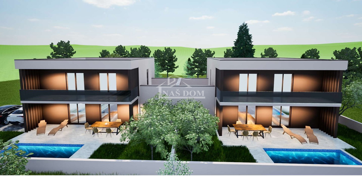 Vodice - **NUOVA COSTRUZIONE** Casa S2 con piscina, garage, 800 m dalla spiaggia