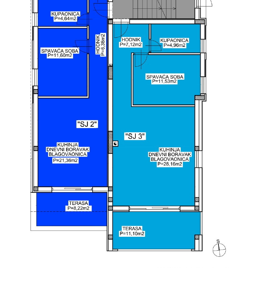 Vodice - Appartamento al piano rialzato di una costruzione nuova, posizione eccellente