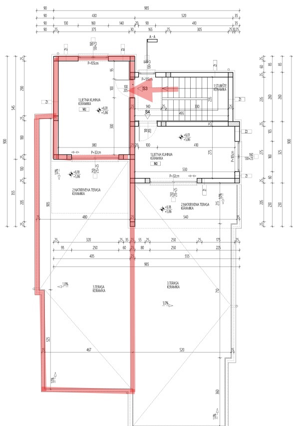 Tribunj, Sovlje - appartamento con terrazza sul tetto, vista mare