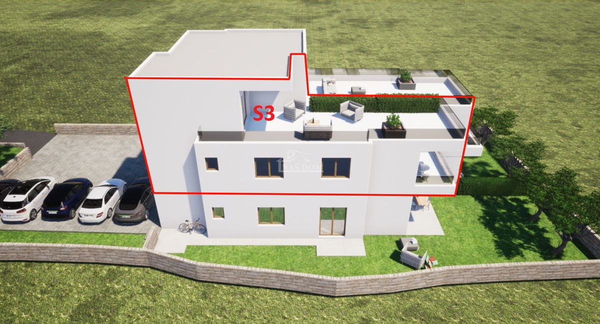 Tribunj, Sovlje - appartamento con terrazza sul tetto, vista mare