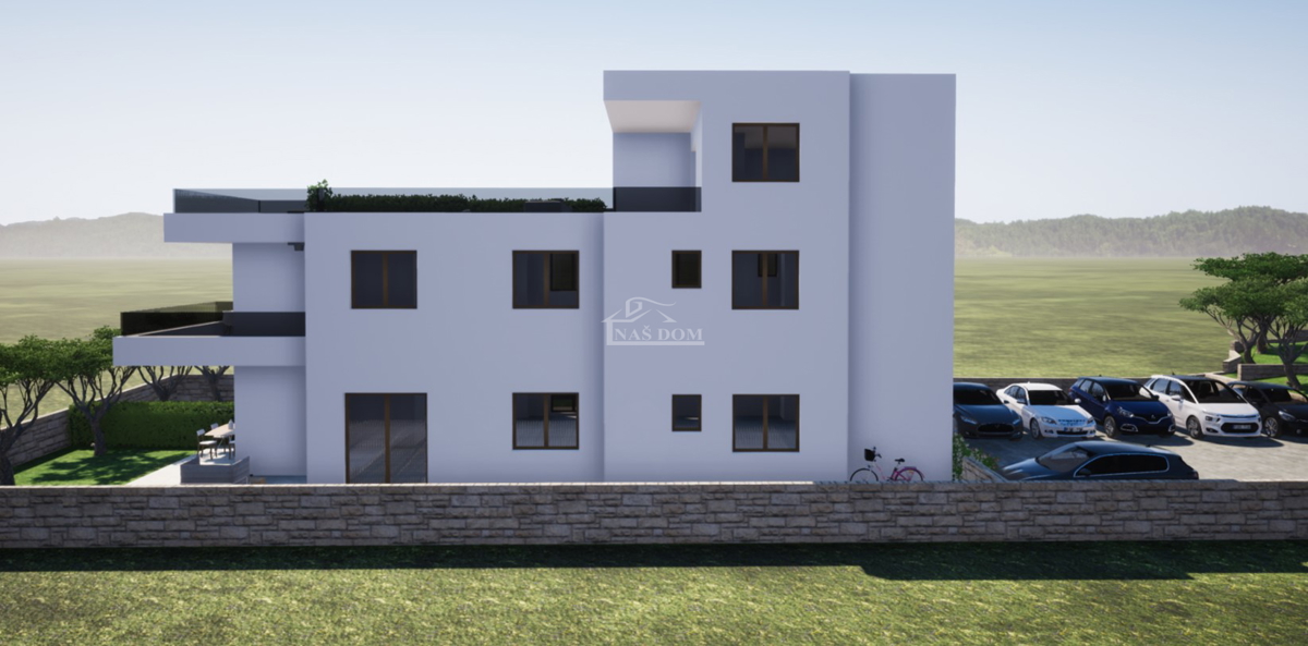 Tribunj, Sovlje - appartamento con terrazza sul tetto, vista mare