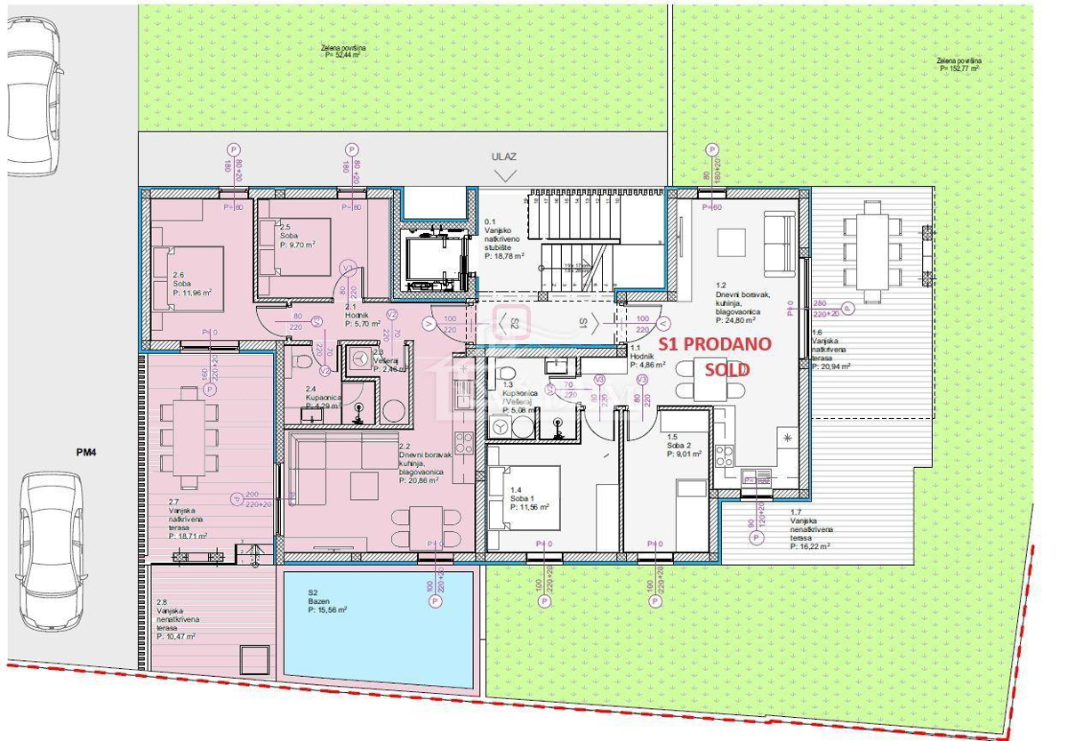 Vodice - Appartamento S4 al secondo piano, ascensore, posizione ideale