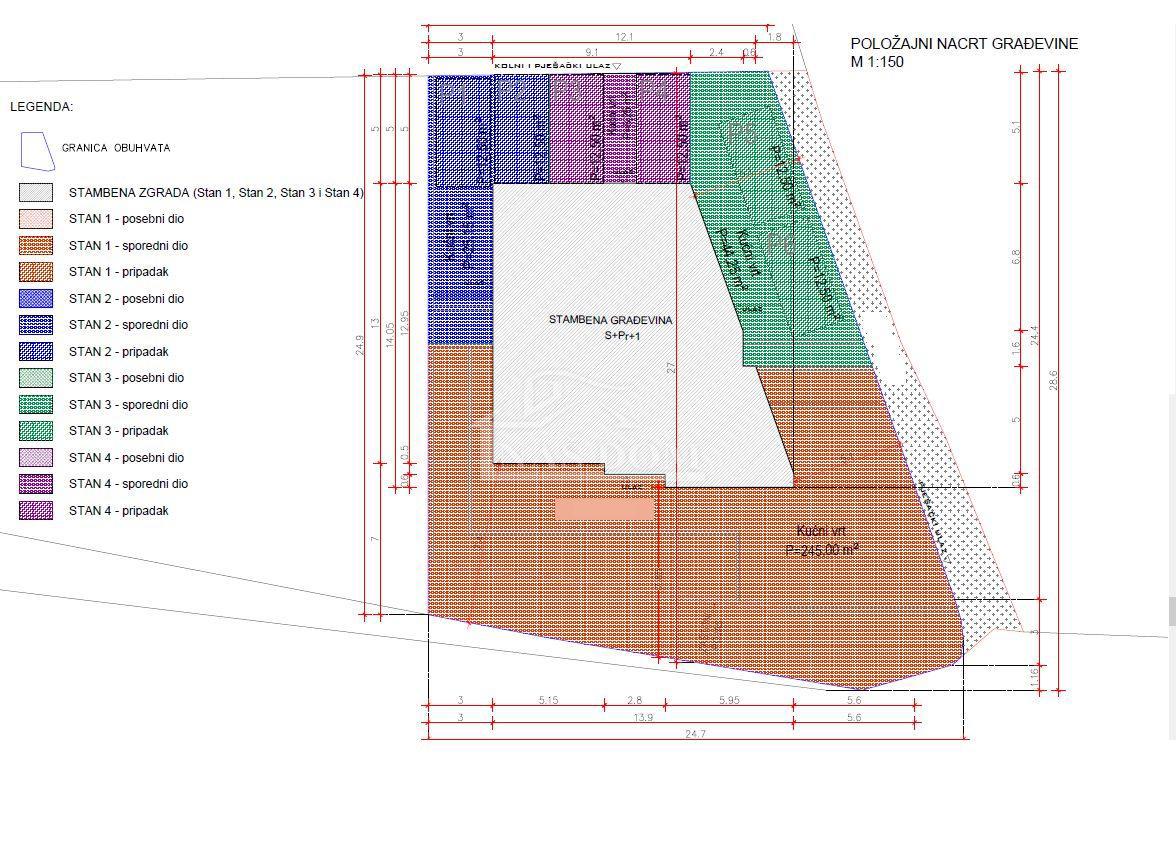 Vodice - **NUOVA COSTRUZIONE** Appartamento S4 con tre camere da letto, vista mare, a 500 m dalla spiaggia