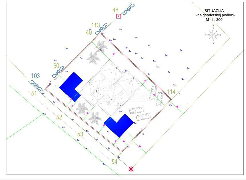 Vodice - terreno con permesso di costruzione, 1100 m dalla spiaggia