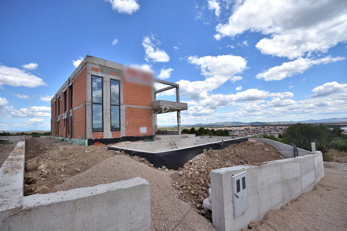 Vodice - **NUOVA COSTRUZIONE** Casa S1 con piscina, vista mare