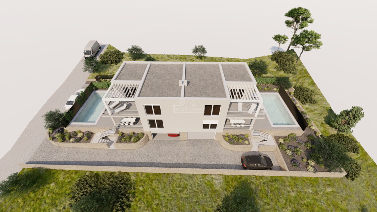 Vodice - **NUOVA COSTRUZIONE** Casa S1 con piscina, vista mare