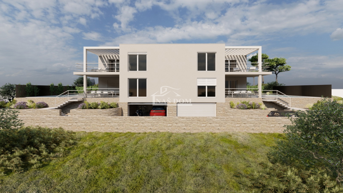 Vodice - **NUOVA COSTRUZIONE** Casa S1 con piscina, vista mare