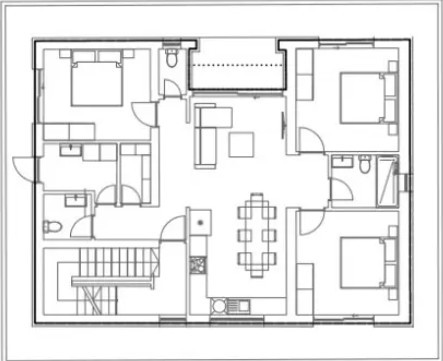 Vodice - Appartamento al primo piano con 3 camere da letto, 700 m dalla spiaggia