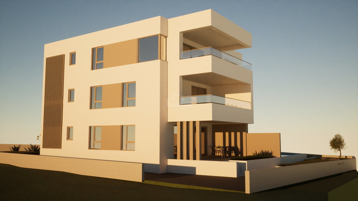 Vodice - Appartamento di lusso su due piani S2 con piscina e giardino, vista mare