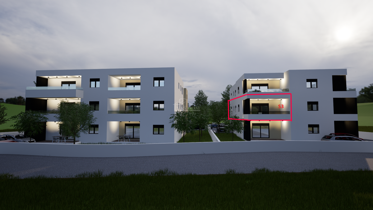 Vodice _**NUOVA COSTRUZIONE** Appartamento S3, primo piano, vista mare