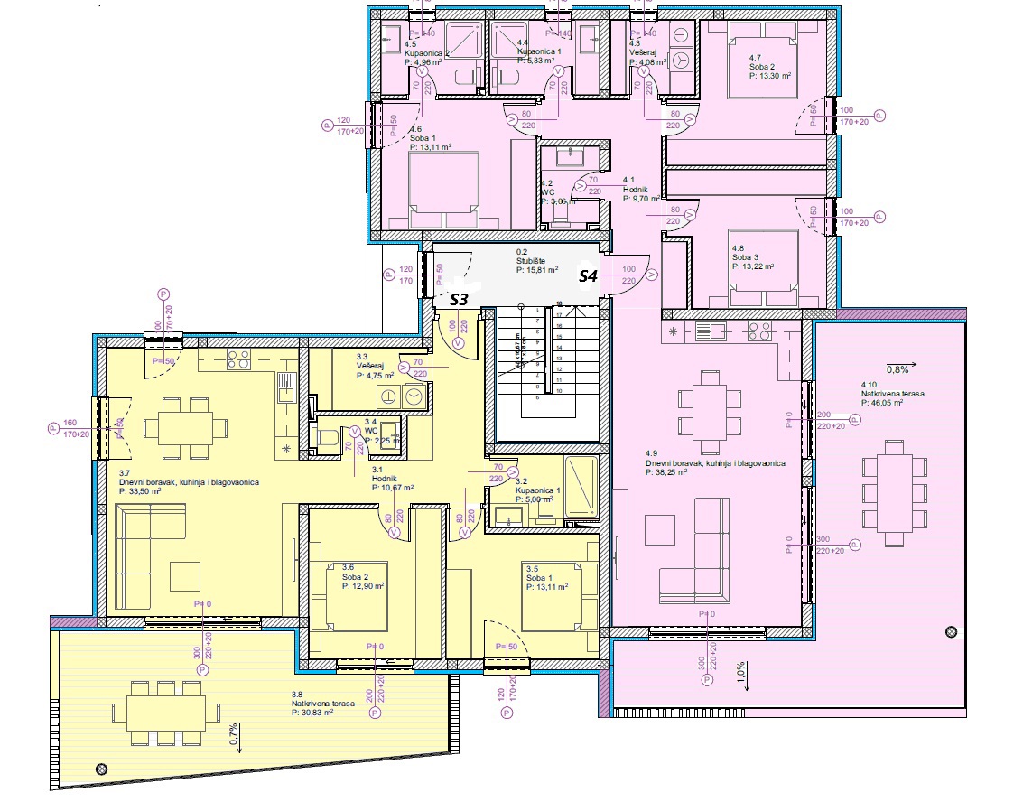 Appartamento di lusso con due camere da letto S1 con ampio giardino a Tribunj – 250 m dal mare