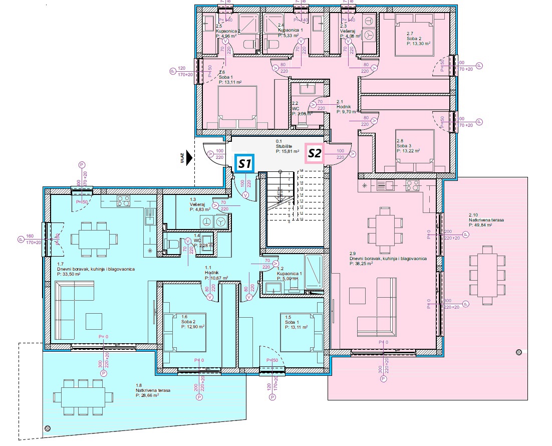 Appartamento di lusso con due camere da letto S1 con ampio giardino a Tribunj – 250 m dal mare