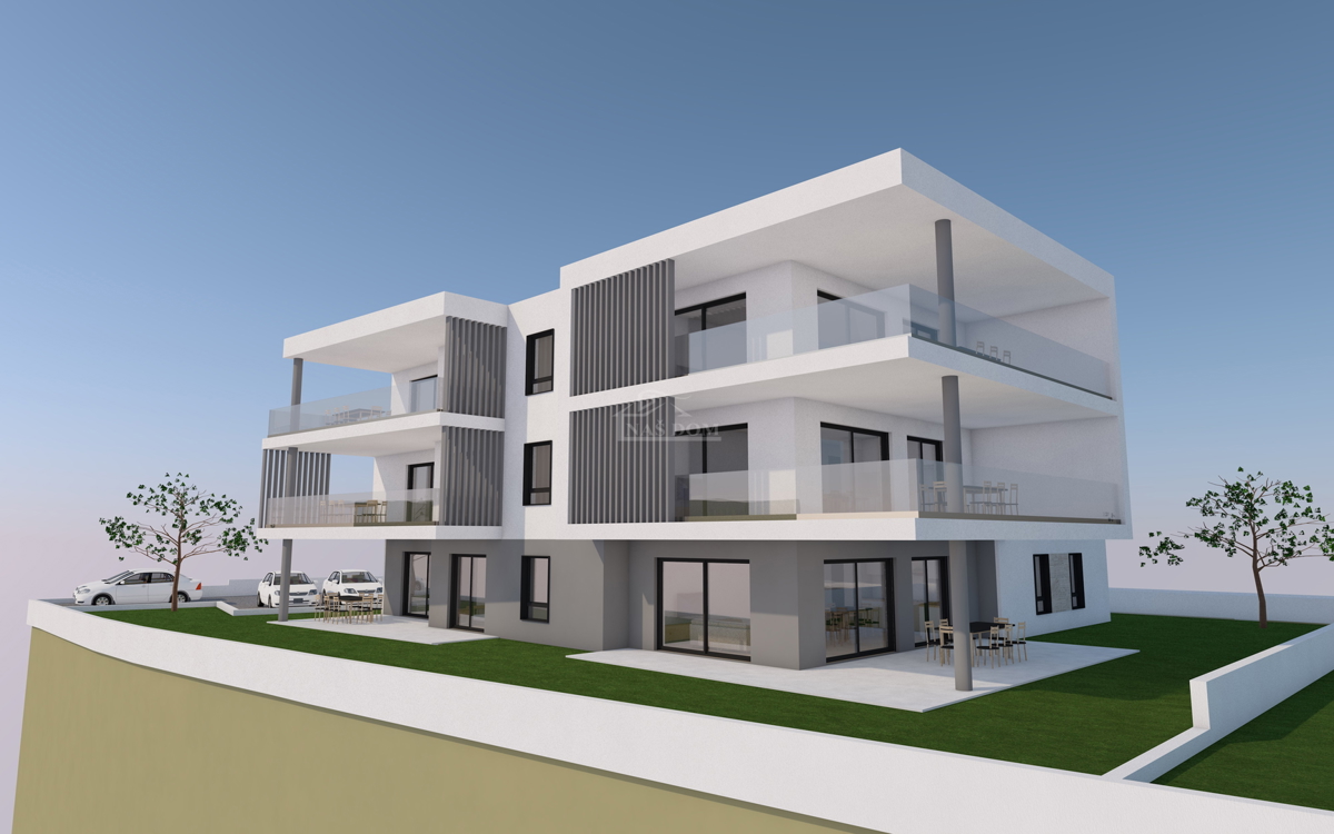 Appartamento di lusso con due camere da letto S1 con ampio giardino a Tribunj – 250 m dal mare