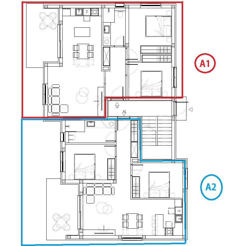 Brodarica - Appartamento A1 al piano terra con giardino, nuova costruzione