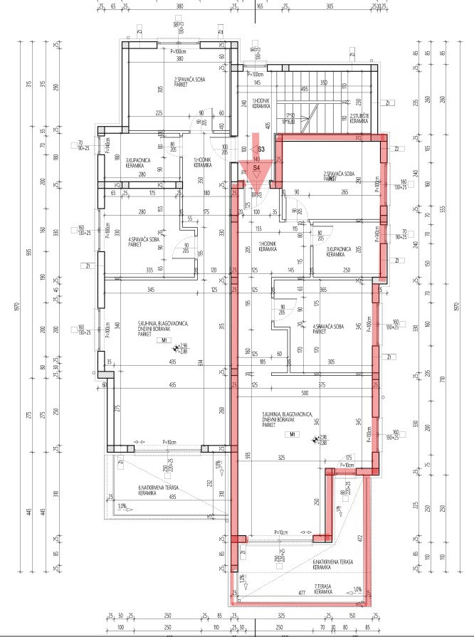 TRIBUNJ, SOVLJE - appartamento su due piani con vista mare