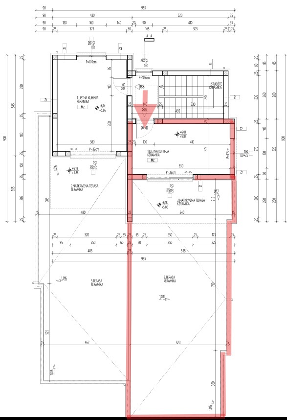 TRIBUNJ, SOVLJE - appartamento su due piani con vista mare