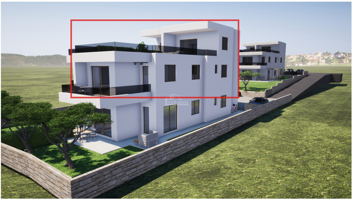 TRIBUNJ, SOVLJE - appartamento su due piani con vista mare