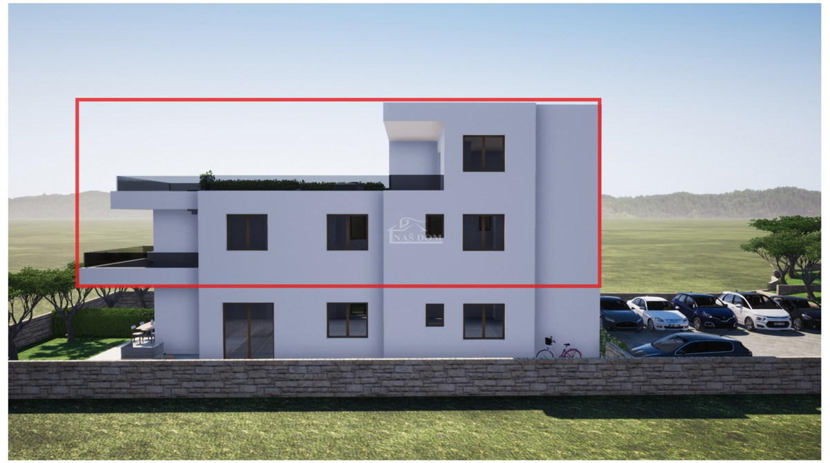 TRIBUNJ, SOVLJE - appartamento su due piani con vista mare