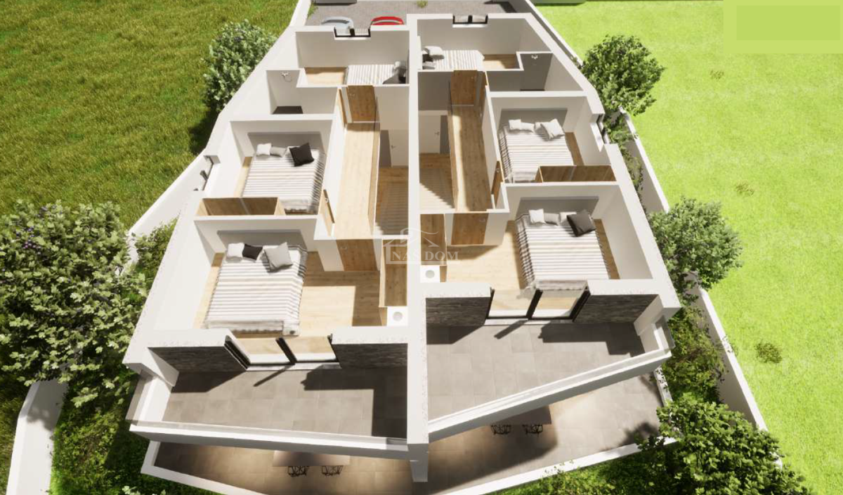 Vodice - **NUOVA COSTRUZIONE** S1 casa in una posizione tranquilla, a 600 m dalla spiaggia