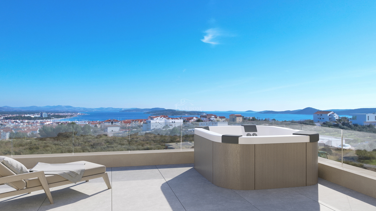 Vodice - Lussuosa casa bifamiliare S2 con vista panoramica sul mare