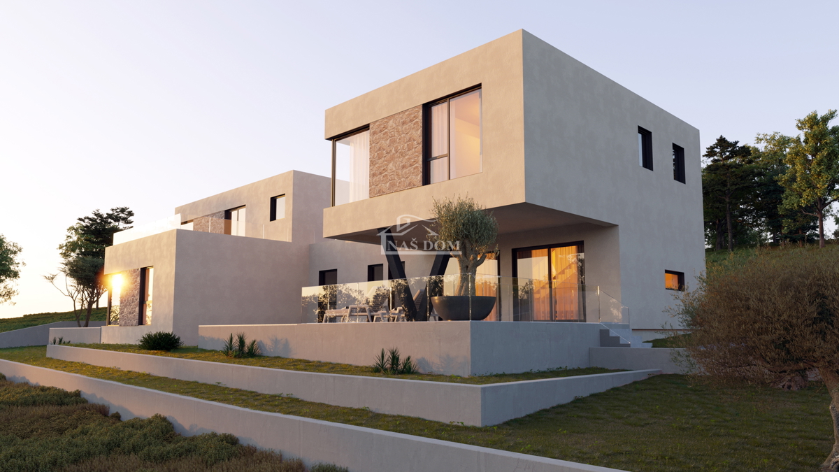 Vodice - Lussuosa casa bifamiliare S2 con vista panoramica sul mare
