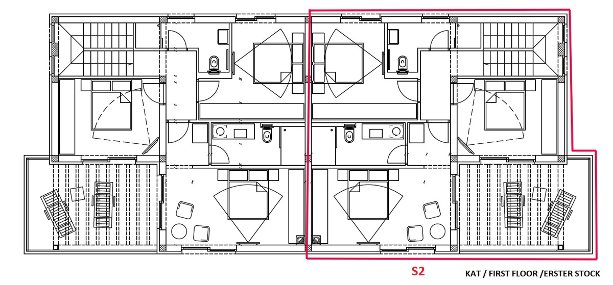 Vodice - Doppia casa S2 con piscina, vista mare