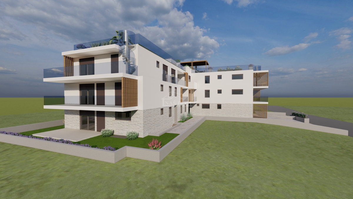 Vodice - Appartamento A1 con garage e giardino, POSIZIONE TOP