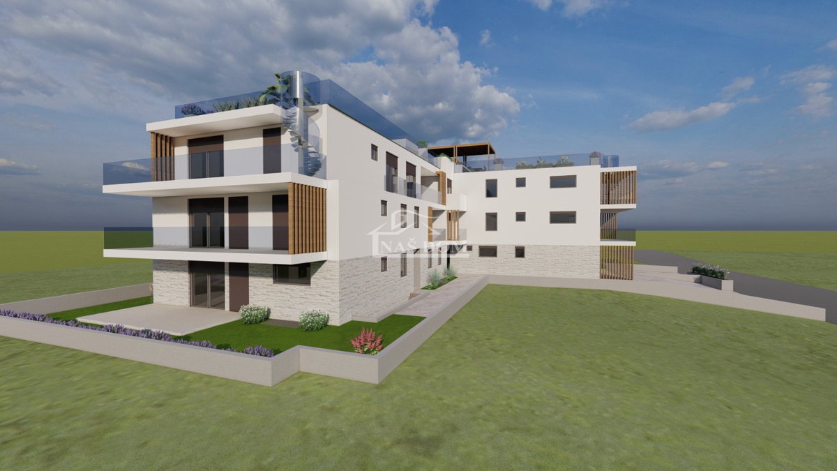 Vodice - Appartamento A1 con garage e giardino, POSIZIONE TOP