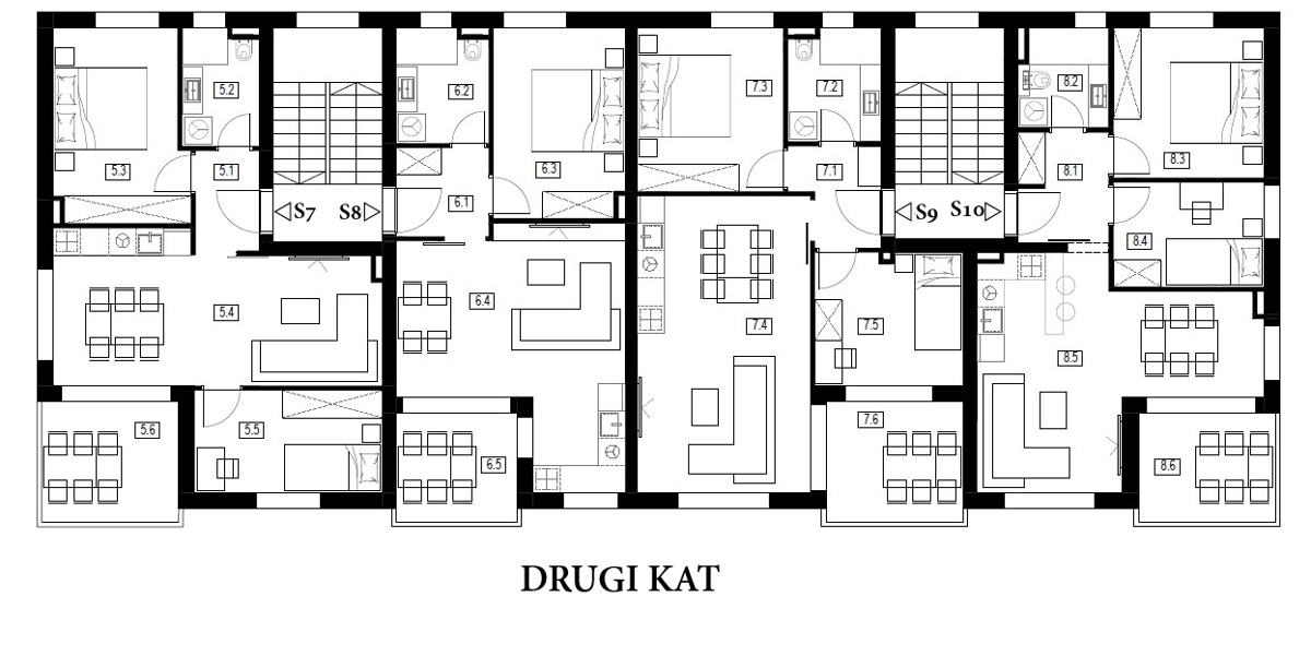 Moderna nuova costruzione a Vodice – costruzione di qualità, 1100 m dalla spiaggia