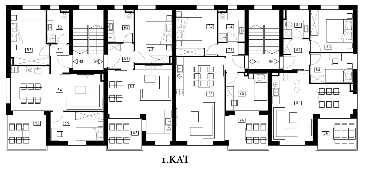 Moderna nuova costruzione a Vodice – costruzione di qualità, 1100 m dalla spiaggia