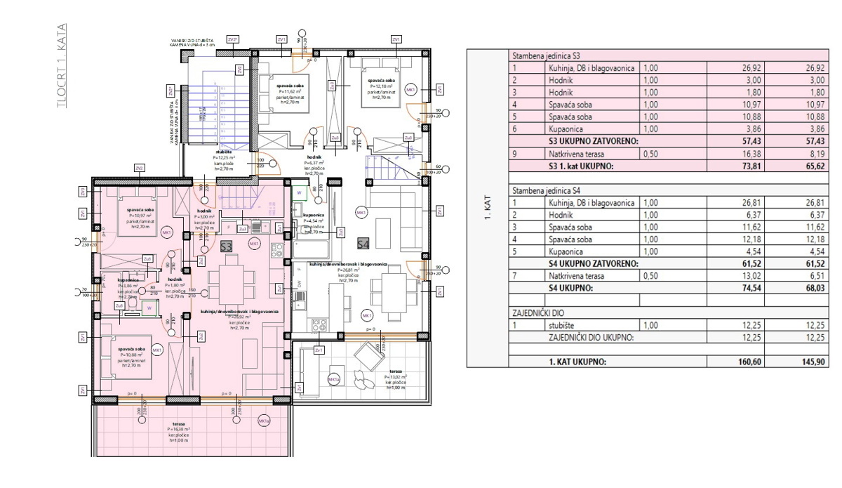 Vodice - appartamento su due livelli con terrazza sul tetto, a 750 m dalla spiaggia