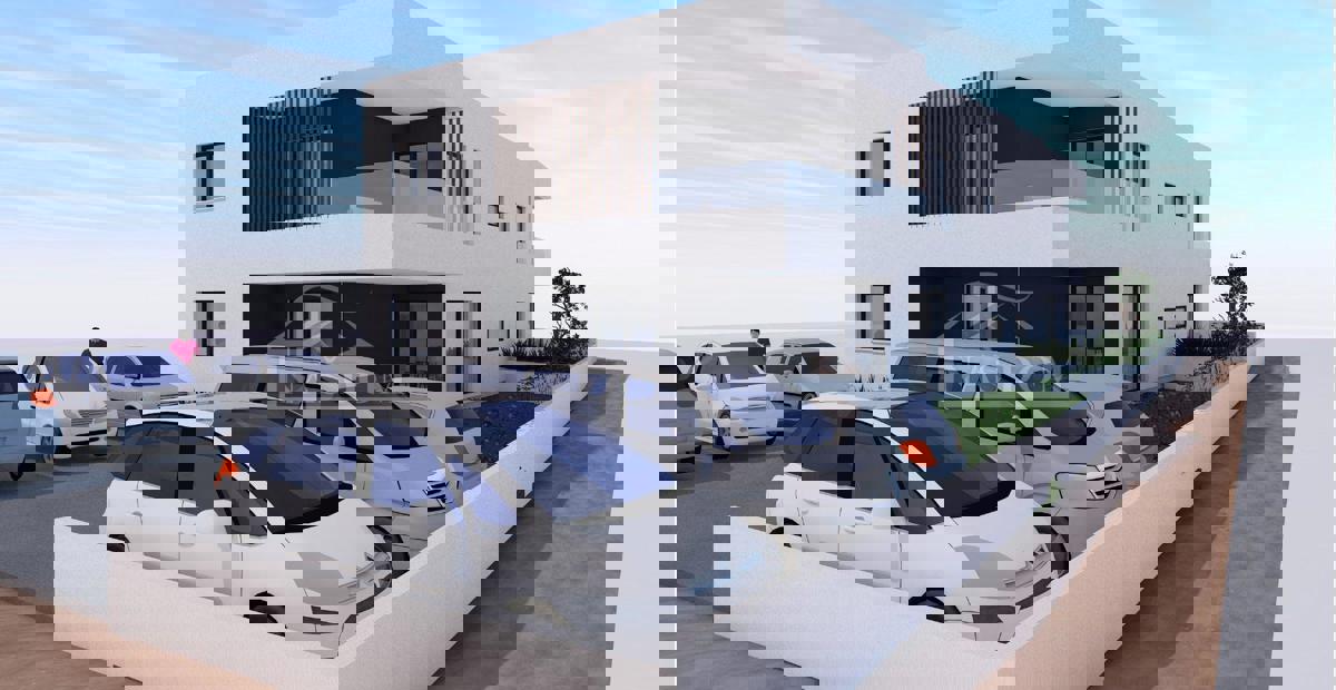 Vodice - **NUOVA COSTRUZIONE** Appartamento S4 con tre camere da letto, primo piano di un edificio più piccolo.