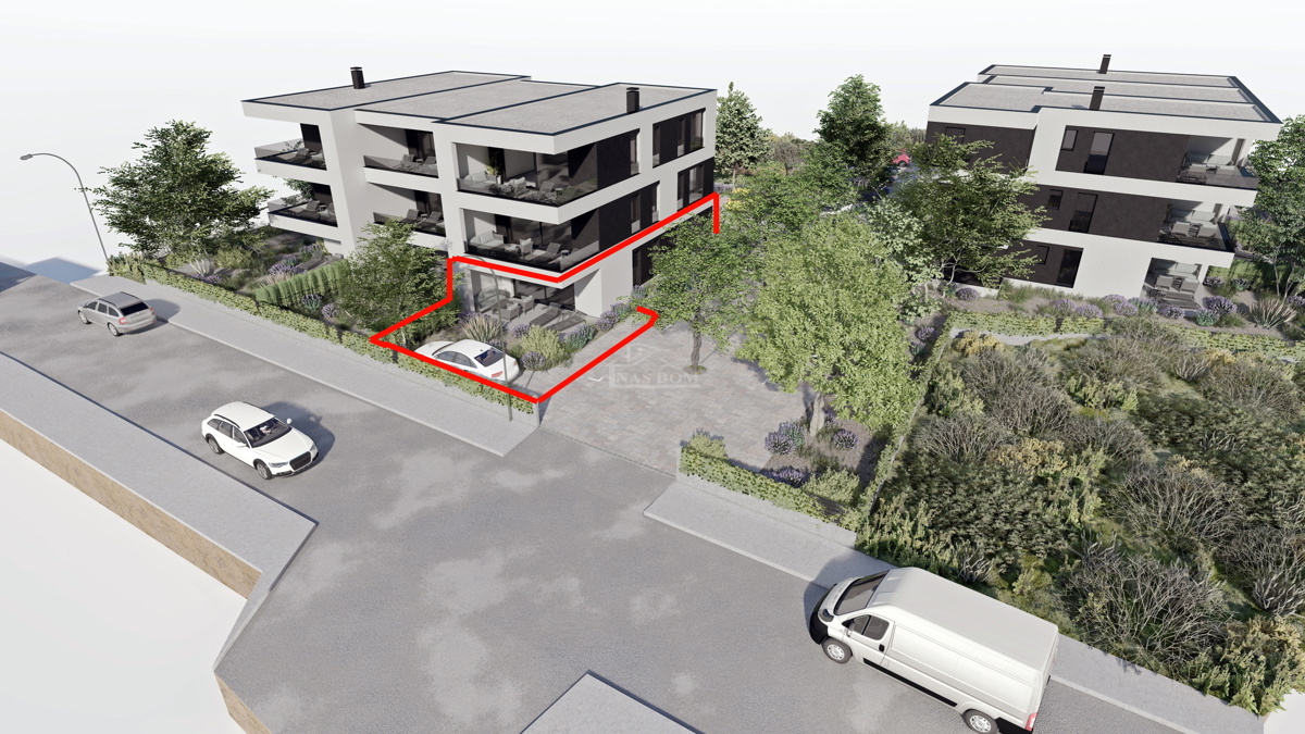 Vodice, Srima - **NUOVA COSTRUZIONE** Appartamento S1 con giardino, 300 m dalla spiaggia