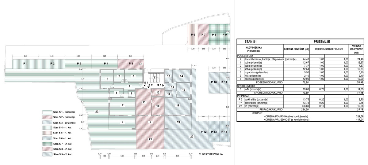 Vodice, SRIMA - appartamento con giardino, 3 camere + soggiorno + cucina, a 300 m dalla spiaggia