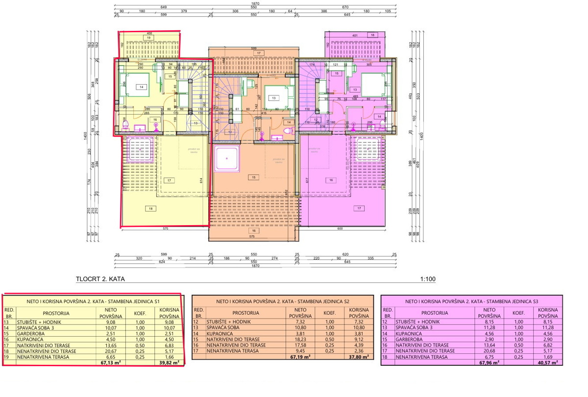 TRIBUNJ - **NUOVA COSTRUZIONE** Casa S1 con vista mare, a 300 m dalla spiaggia
