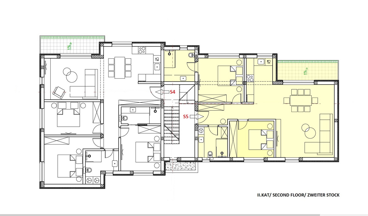 Vodice - **NUOVA COSTRUZIONE** appartamenti con vista mare, a 400 m dalla spiaggia