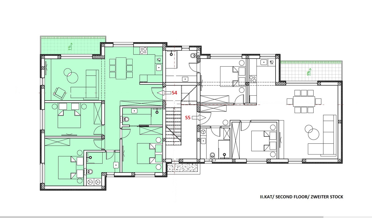 Vodice - **NUOVA COSTRUZIONE** appartamenti con vista mare, a 400 m dalla spiaggia