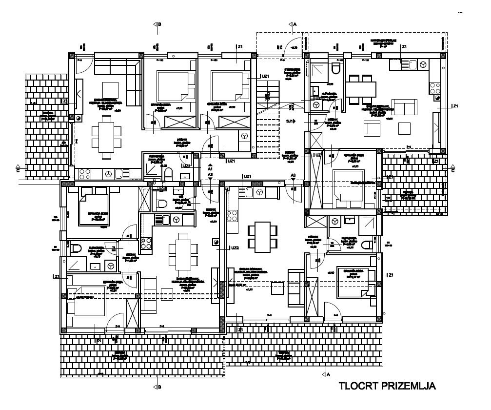 Vodice - Appartamento A1 al piano terra con cortile, a 800 m dalla spiaggia