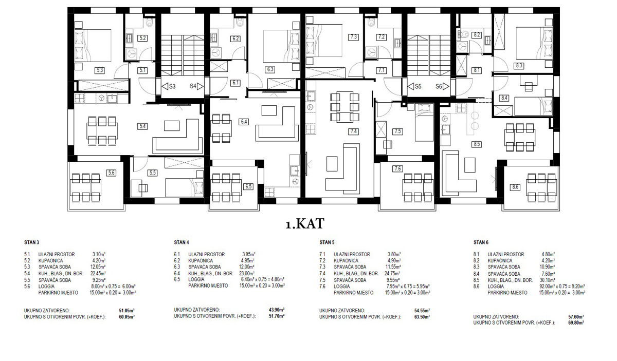 Vodice - Appartamento bilocale A1, piano terra con giardino