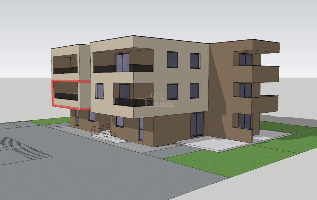 Vodice - prevendita - Appartamento bilocale S7, 67,37 m2, primo piano