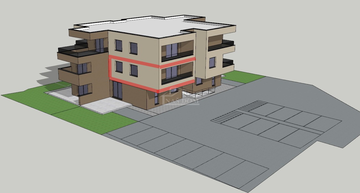 Vodice - prevendita - Appartamento bilocale S7, 67,37 m2, primo piano