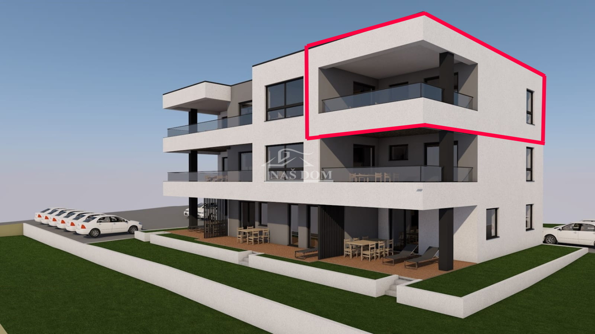 Vodice - **NUOVA COSTRUZIONE** *VISTA MARE** Appartamento S6 2S+DB, 550 m dal centro