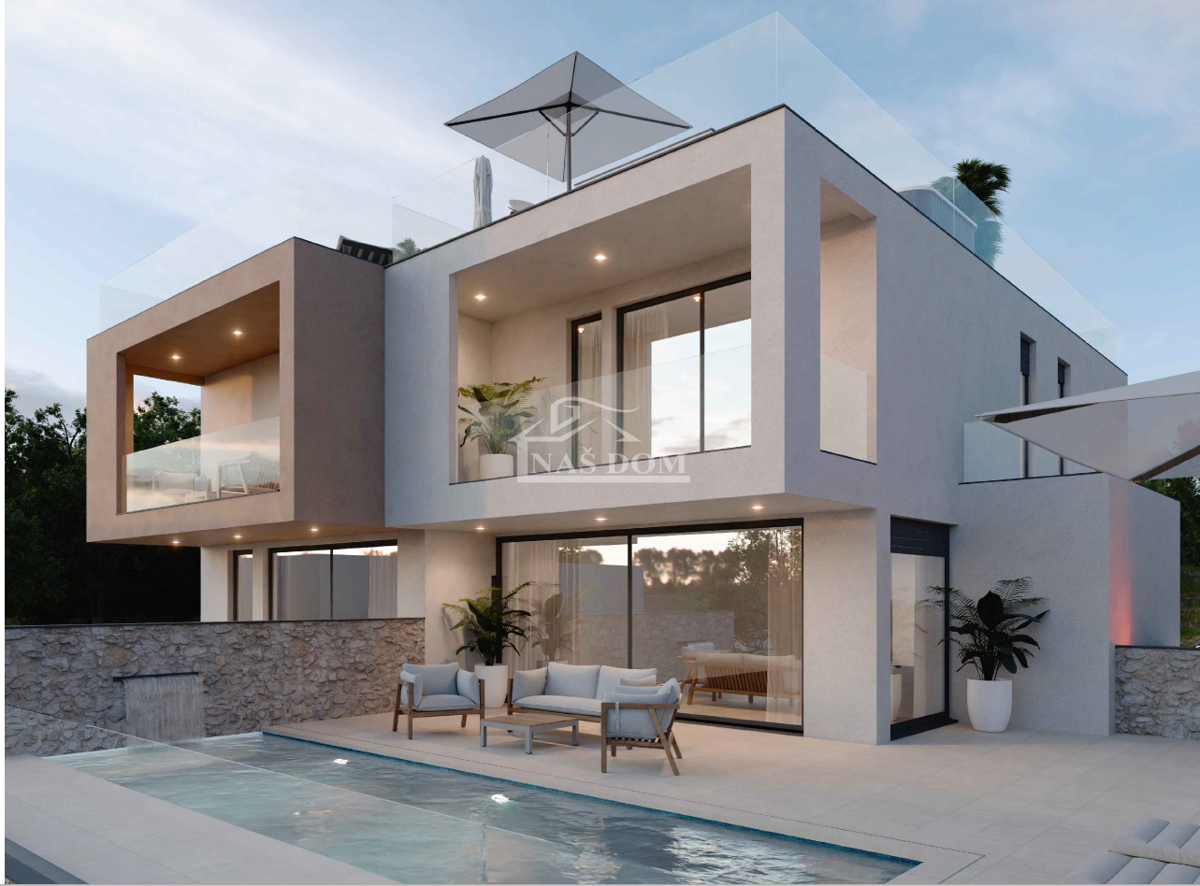 VODICE - **NUOVA COSTRUZIONE** Dvojna kuća con vista mare