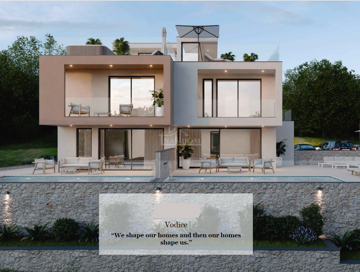 VODICE - **NUOVA COSTRUZIONE** Dvojna kuća con vista mare