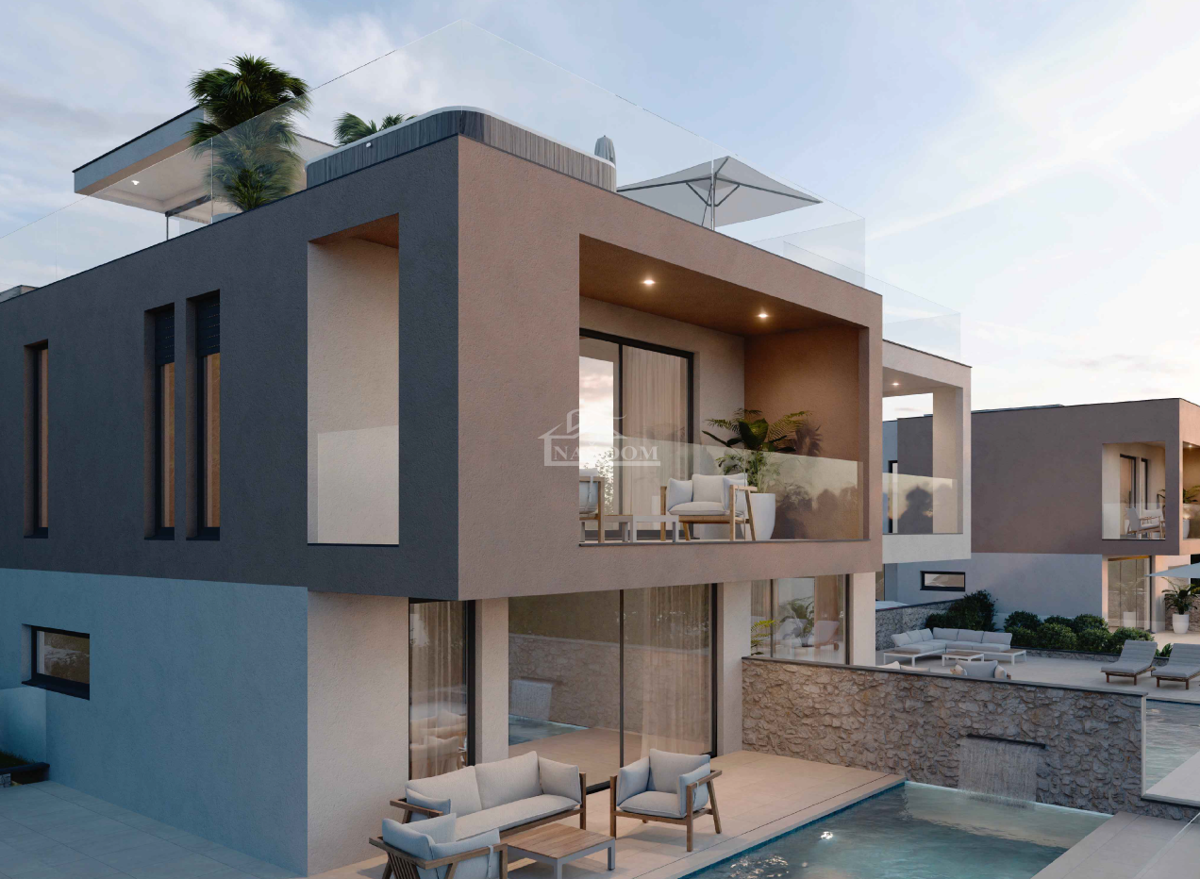 VODICE - **NUOVA COSTRUZIONE** Dvojna kuća con vista mare